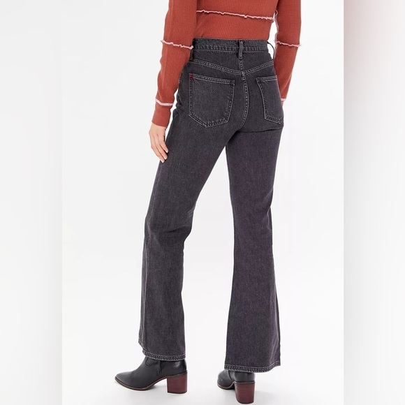 Urban Outfitters BDG High-Waisted Slit Flare Jean- Washed black Denim Size:27 - Picture 2 of 5
